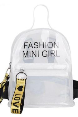 Y2K Grunge Sour Puff Mini Transparent Backpacks - 90s Fashion, Retro Style, Pastel Goth Outfits