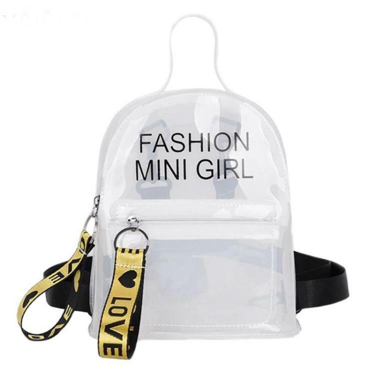 Y2K Grunge Sour Puff Mini Transparent Backpacks - 90s Fashion, Retro Style, Pastel Goth Outfits