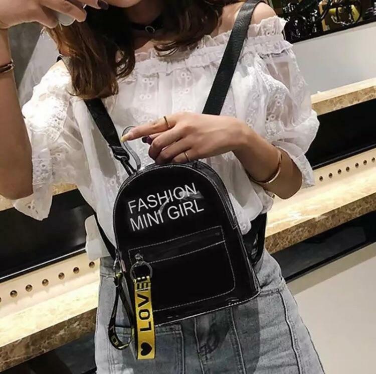 Y2K Grunge Sour Puff Mini Transparent Backpacks - 90s Fashion, Retro Style, Pastel Goth Outfits