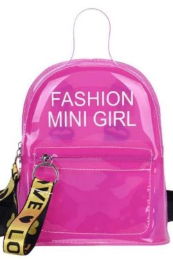 Y2K Grunge Sour Puff Mini Transparent Backpacks - 90s Fashion, Retro Style, Pastel Goth Outfits