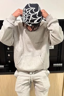 Y2K Grunge Spider Web Beanie - Retro 90s Fashion, Gothic Y2K, Pastel Goth, Y2K Club Out