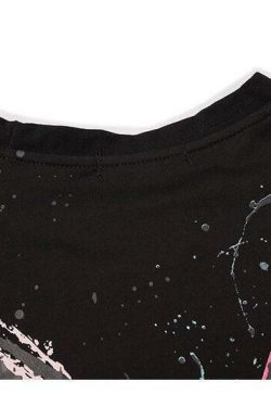 Y2K Grunge Splattered Butterfly Tee - Retro 90s Fashion, Summer Y2K Outfits, Pastel Goth Style