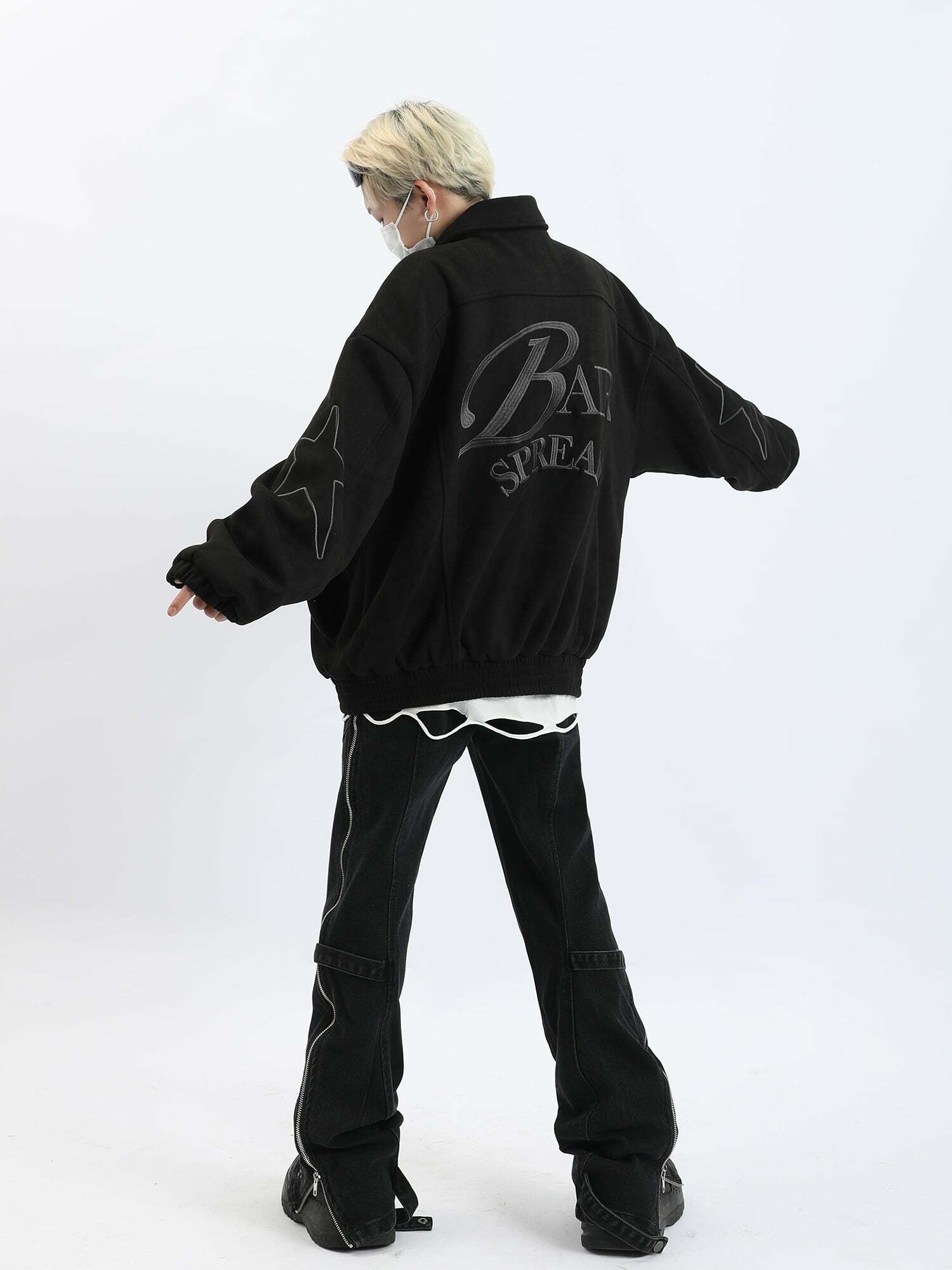Y2K Grunge Split Cut Zipper Pants - Retro 90s Fashion, Summer Y2K Outfits, Gothic Y2K Style