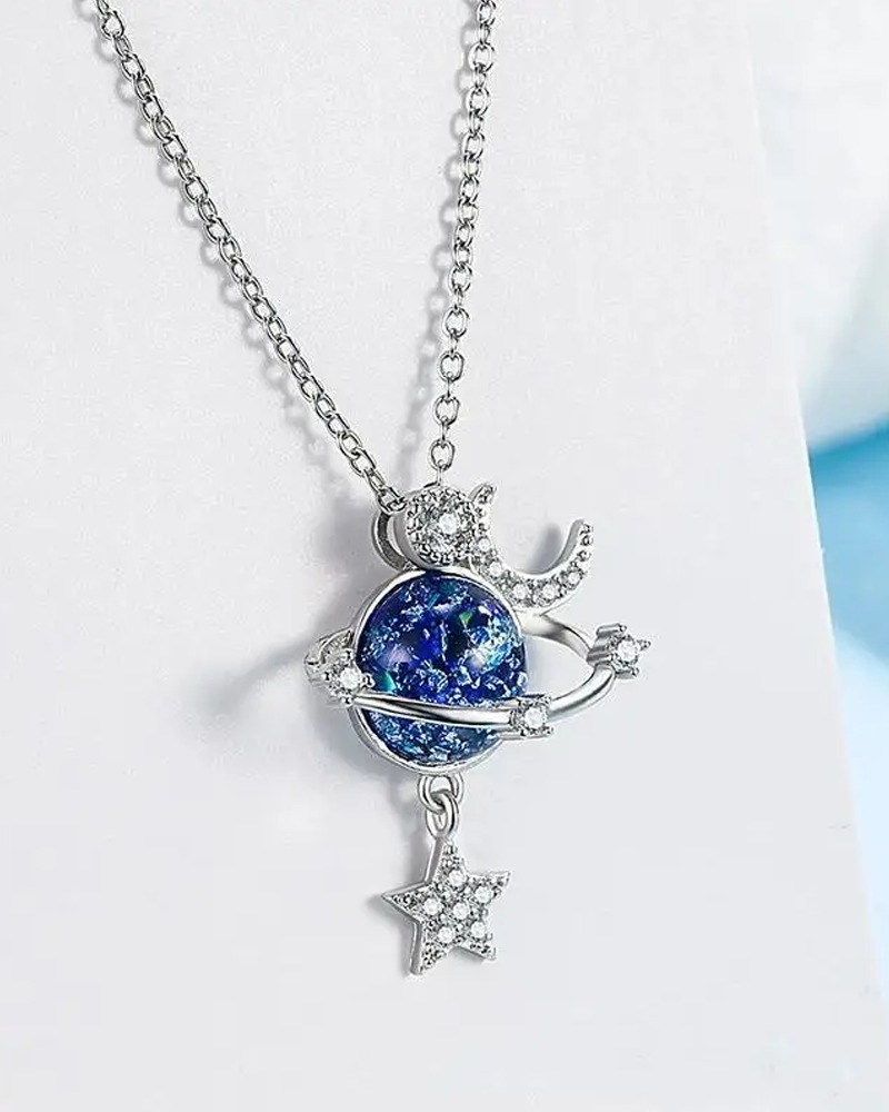 Y2K Grunge Star and Moon Necklace - Perfect for 90s, Retro, and Summer Y2K Outfits