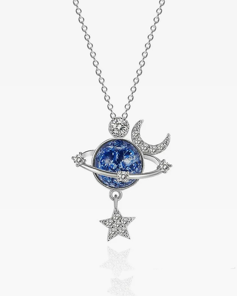 Y2K Grunge Star and Moon Necklace - Perfect for 90s, Retro, and Summer Y2K Outfits