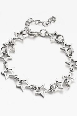 Y2K Grunge Star Charm Bracelet - Retro 90s Fashion, Pastel Goth, Y2K Party & Club Outfits