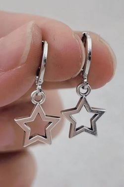Y2K Grunge Star Earrings - Retro 90s Fashion, Pastel Goth, Y2K Party & Club Outfits