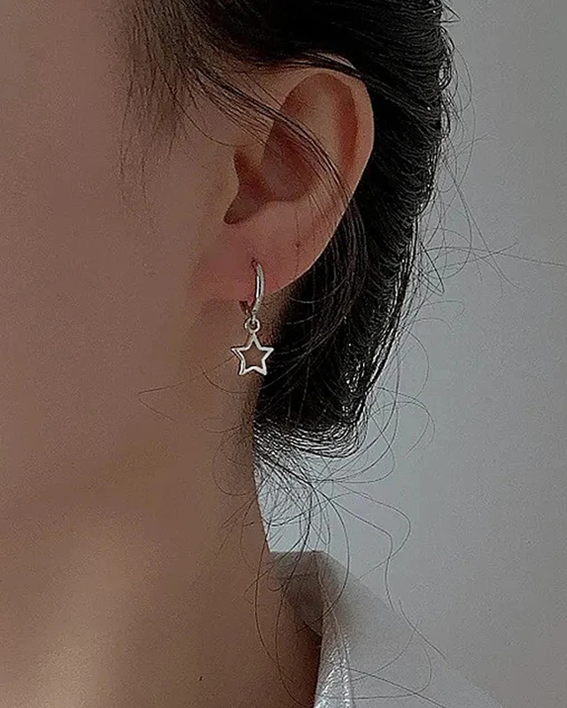 Y2K Grunge Star Earrings - Retro 90s Fashion, Pastel Goth, Y2K Party & Club Outfits
