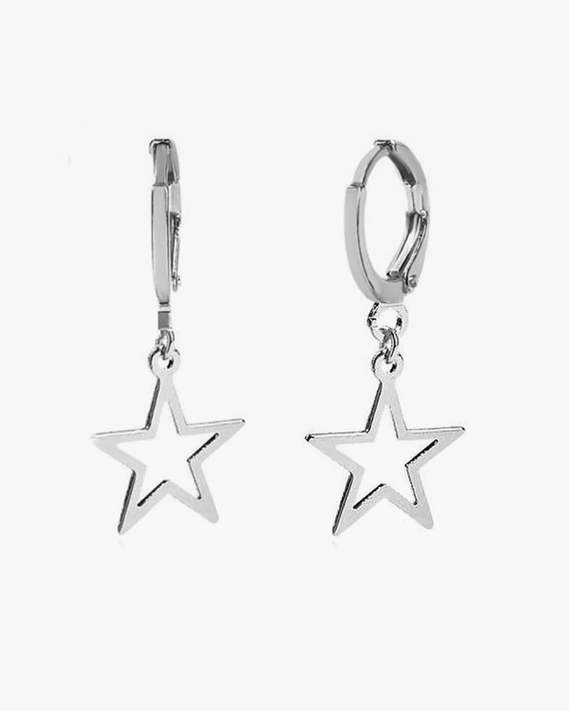 Y2K Grunge Star Earrings - Retro 90s Fashion, Pastel Goth, Y2K Party & Club Outfits