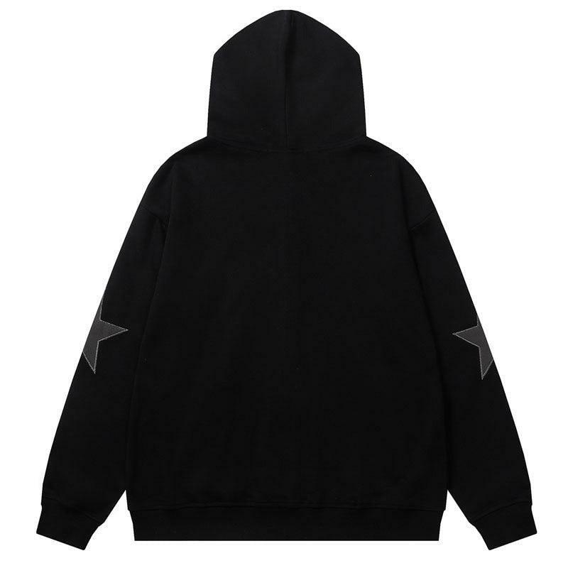 Y2K Grunge Star Patch Jacket - Retro 90s Fashion, Summer Y2K Outfits, Pastel Goth Style