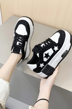 Y2K Grunge Star Platform Sneakers - Retro 90s Fashion, Summer Outfits, and Party Looks