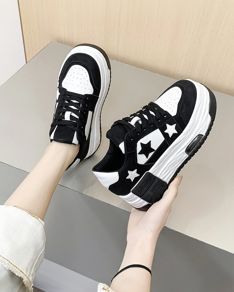 Y2K Grunge Star Platform Sneakers - Retro 90s Fashion, Summer Outfits, and Party Looks