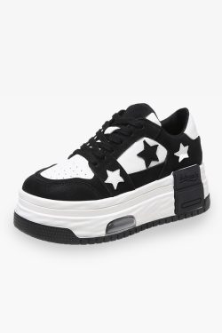 Y2K Grunge Star Platform Sneakers - Retro 90s Fashion, Summer Outfits, and Party Looks