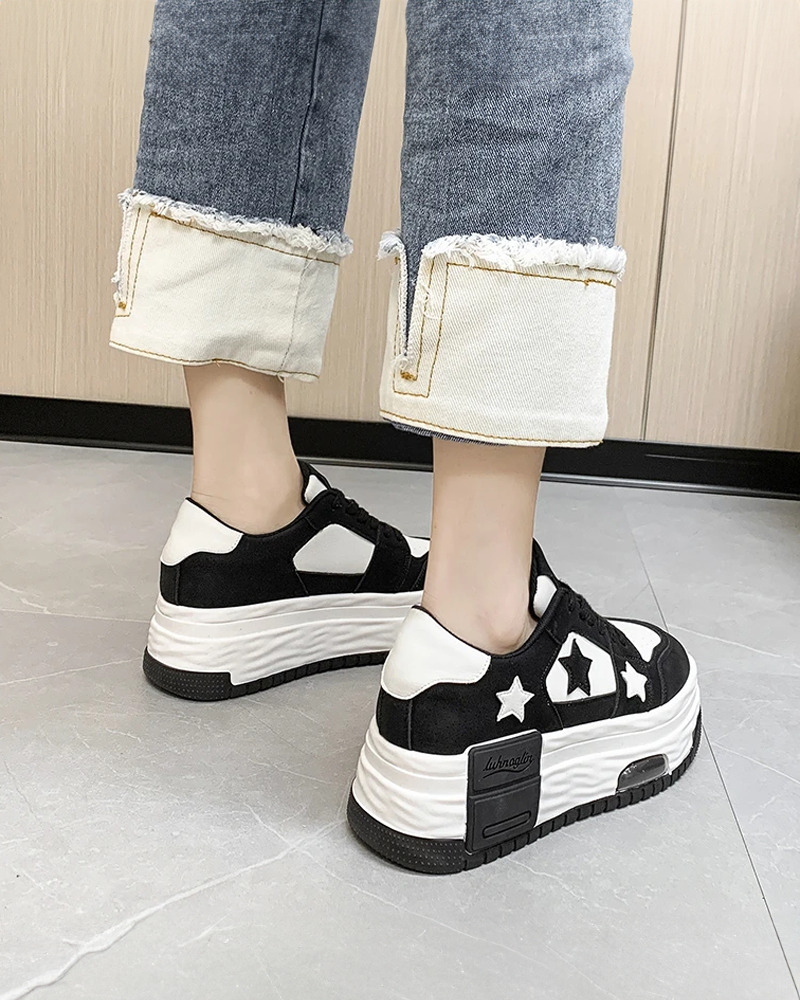 Y2K Grunge Star Platform Sneakers - Retro 90s Fashion, Summer Outfits, and Party Looks