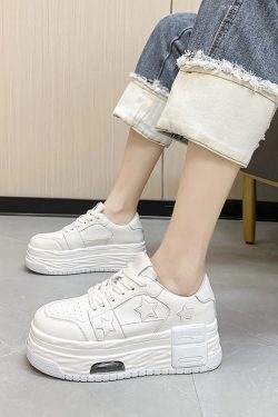 Y2K Grunge Star Platform Sneakers - Retro 90s Fashion, Summer Outfits, and Party Looks