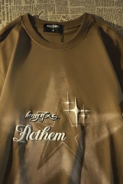 Y2K Grunge Star T-Shirt - Retro 90s Fashion, Summer Outfits, and Pastel Goth Styles