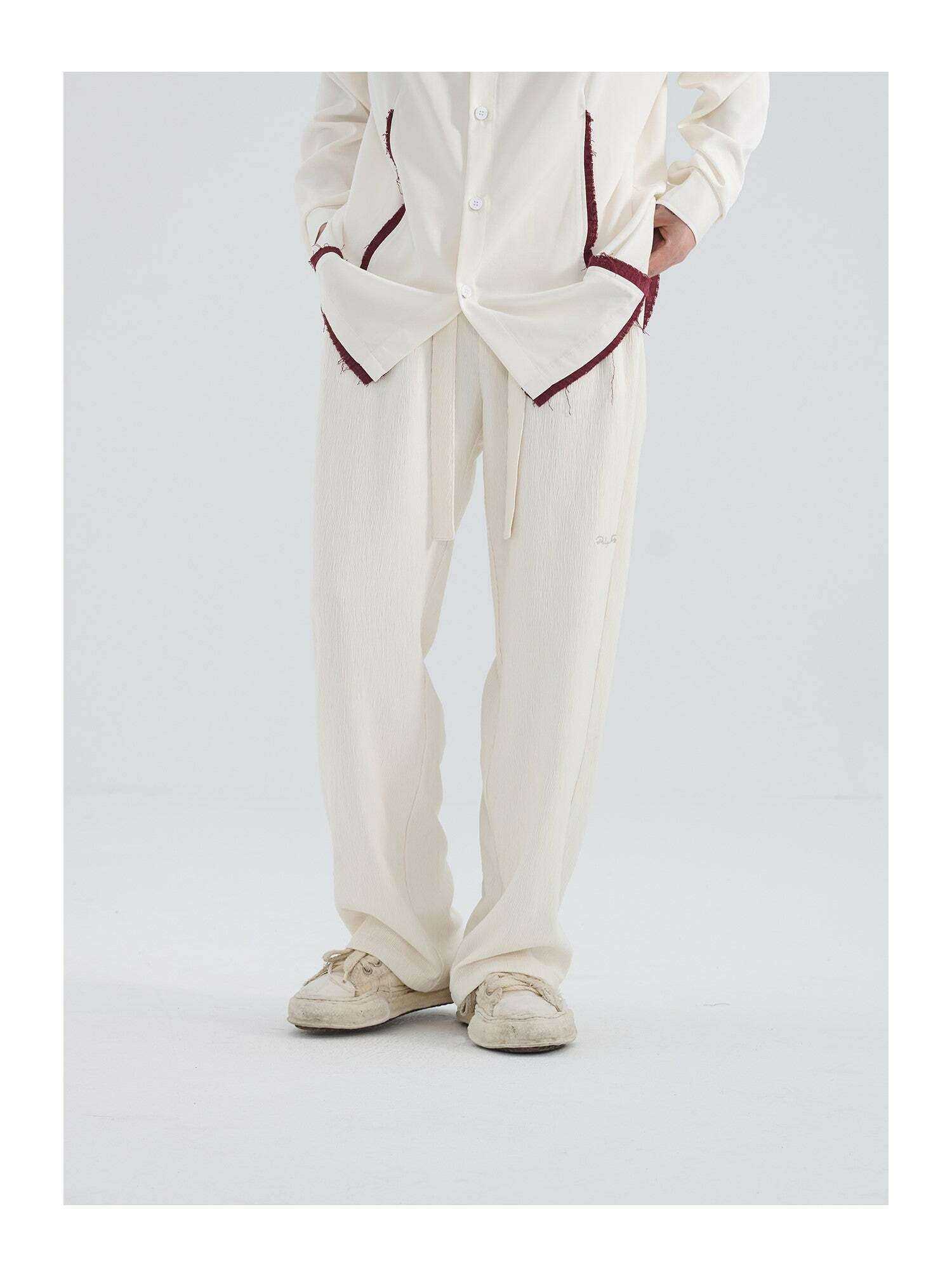 Y2K Grunge Straight-Leg Lounge Pants - Retro 90s Fashion, Summer Y2K Outfits, Pastel Goth