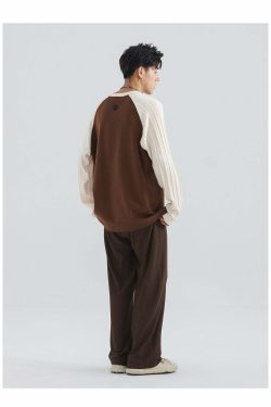 Y2K Grunge Straight-Leg Lounge Pants - Retro 90s Fashion, Summer Y2K Outfits, Pastel Goth