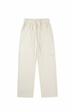 Y2K Grunge Straight-Leg Lounge Pants - Retro 90s Fashion, Summer Y2K Outfits, Pastel Goth