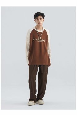 Y2K Grunge Straight-Leg Lounge Pants - Retro 90s Fashion, Summer Y2K Outfits, Pastel Goth