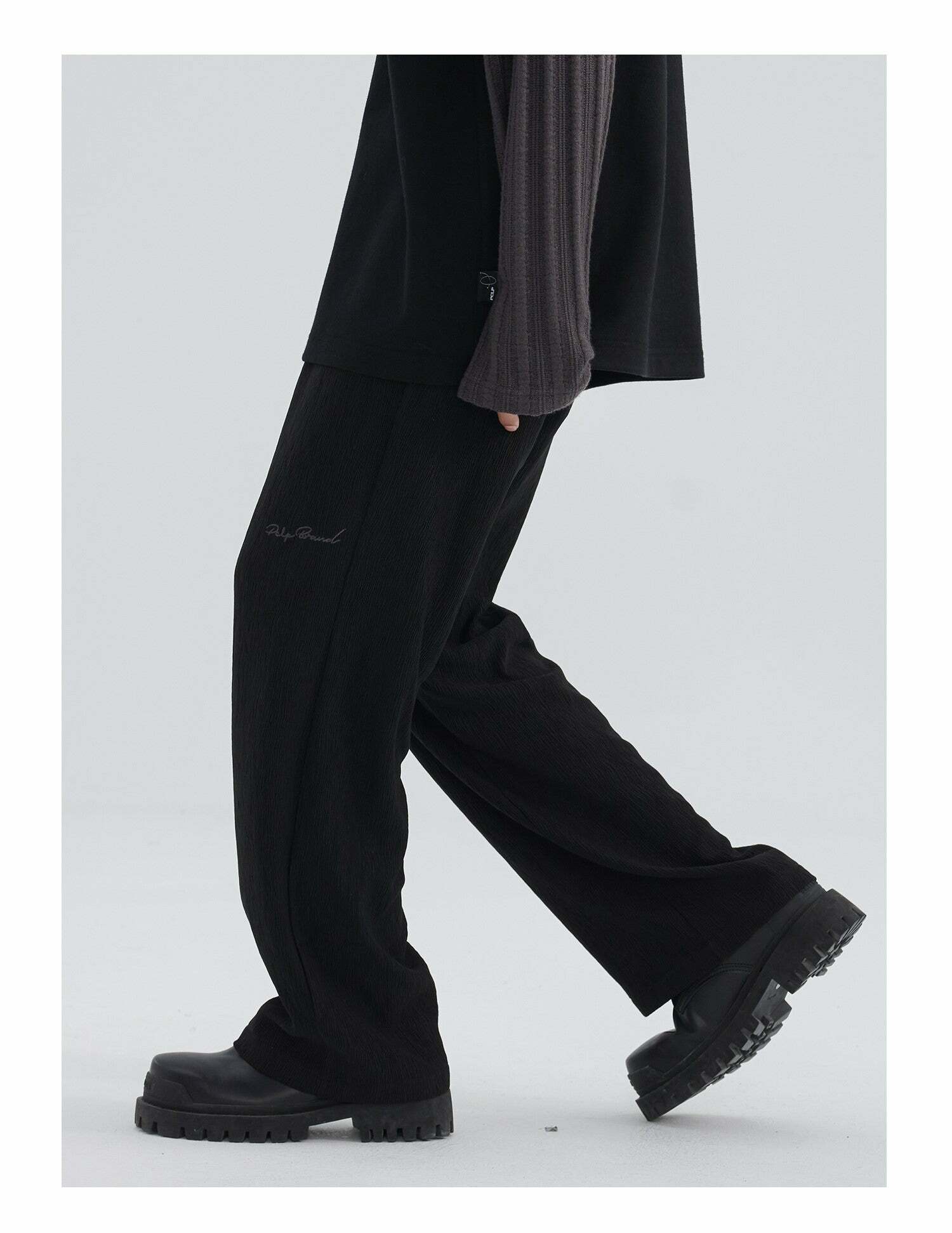 Y2K Grunge Straight-Leg Lounge Pants - Retro 90s Fashion, Summer Y2K Outfits, Pastel Goth