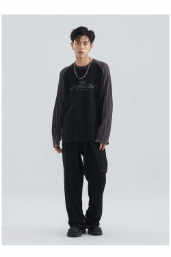 Y2K Grunge Straight-Leg Lounge Pants - Retro 90s Fashion, Summer Y2K Outfits, Pastel Goth