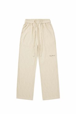 Y2K Grunge Straight-Leg Lounge Pants - Retro 90s Fashion, Summer Y2K Outfits, Pastel Goth