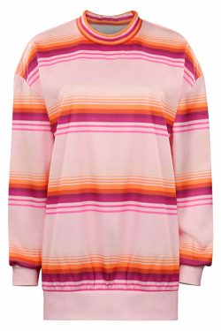 Y2K Grunge Striped Sweatshirt - Retro 90s Fashion, Pastel Goth, Y2K Club & Party Outfits