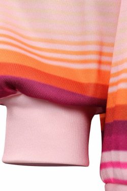 Y2K Grunge Striped Sweatshirt - Retro 90s Fashion, Pastel Goth, Y2K Club & Party Outfits