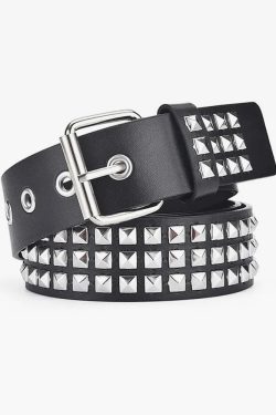 Y2K Grunge Studded Pyramid Belt - Retro 90s Fashion, Gothic Y2K, Pastel Goth, Y2K Club Out