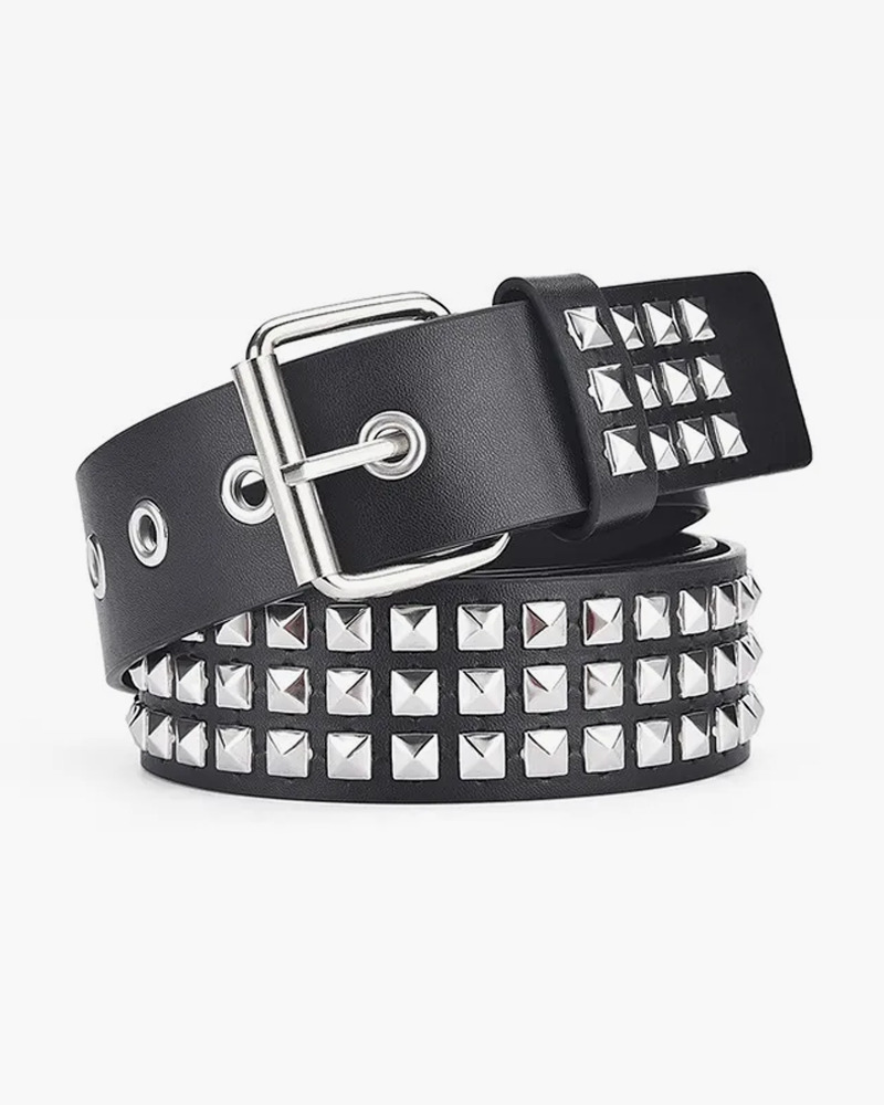 Y2K Grunge Studded Pyramid Belt - Retro 90s Fashion, Gothic Y2K, Pastel Goth, Y2K Club Out