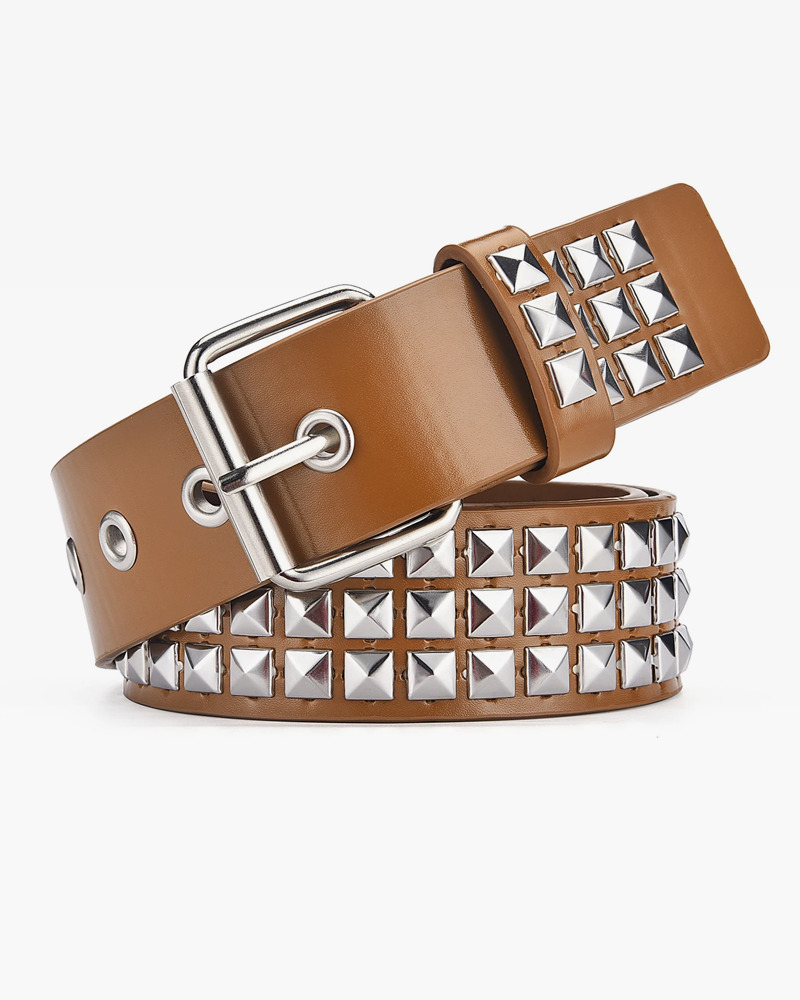 Y2K Grunge Studded Pyramid Belt - Retro 90s Fashion, Gothic Y2K, Pastel Goth, Y2K Club Out