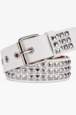 Y2K Grunge Studded Pyramid Belt - Retro 90s Fashion, Gothic Y2K, Pastel Goth, Y2K Club Out