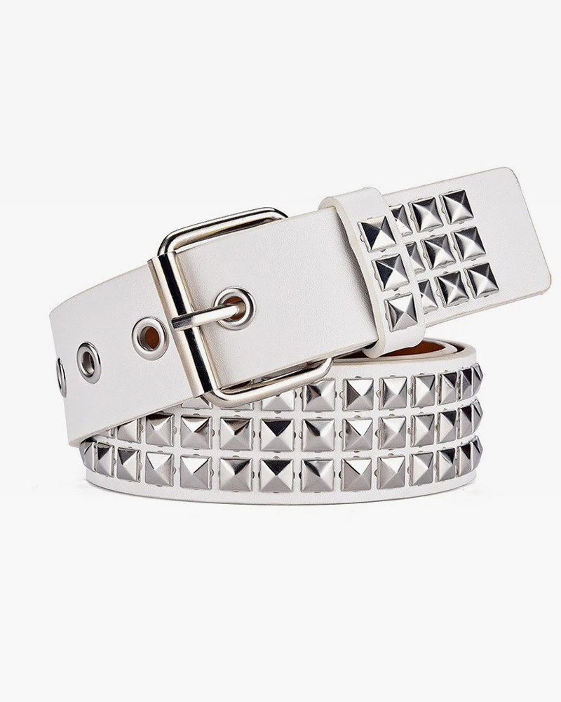 Y2K Grunge Studded Pyramid Belt - Retro 90s Fashion, Gothic Y2K, Pastel Goth, Y2K Club Out
