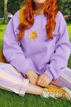 Y2K Grunge Sublime Sun Sweatshirt - Retro 90s Summer Outfit, Pastel Goth, Y2K Fashion