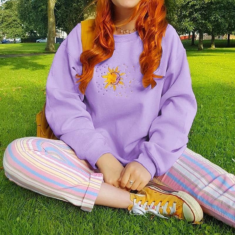 Y2K Grunge Sublime Sun Sweatshirt - Retro 90s Summer Outfit, Pastel Goth, Y2K Fashion