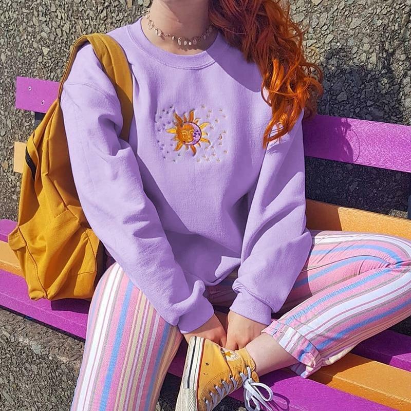 Y2K Grunge Sublime Sun Sweatshirt - Retro 90s Summer Outfit, Pastel Goth, Y2K Fashion