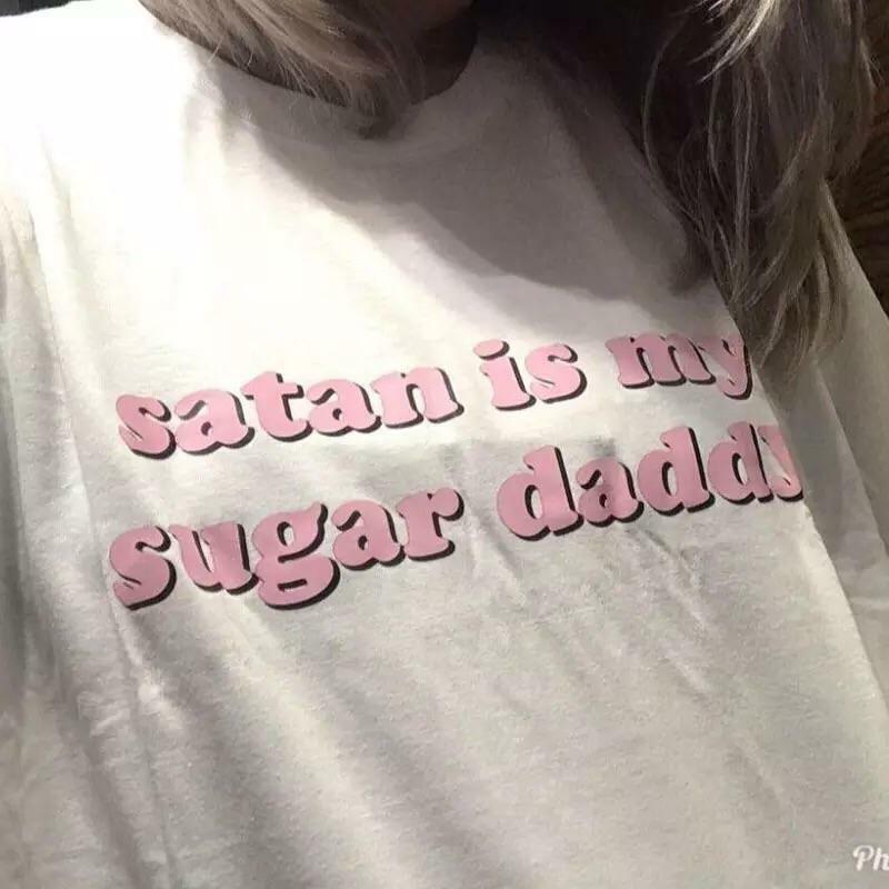 Y2K Grunge Sugar Daddy T-Shirt - Retro 90s Fashion, Summer Outfits, and Pastel Goth Style