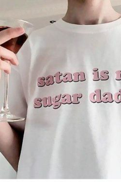 Y2K Grunge Sugar Daddy T-Shirt - Retro 90s Fashion, Summer Outfits, and Pastel Goth Style