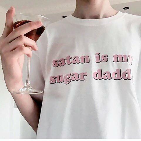 Y2K Grunge Sugar Daddy T-Shirt - Retro 90s Fashion, Summer Outfits, and Pastel Goth Style