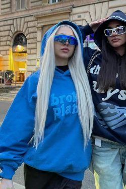 Y2K Grunge Summer Hoodie - Retro 90s Fashion, Pastel Goth, Y2K Club & Party Outfits