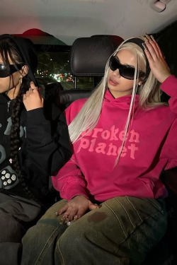 Y2K Grunge Summer Hoodie - Retro 90s Fashion, Pastel Goth, Y2K Club & Party Outfits