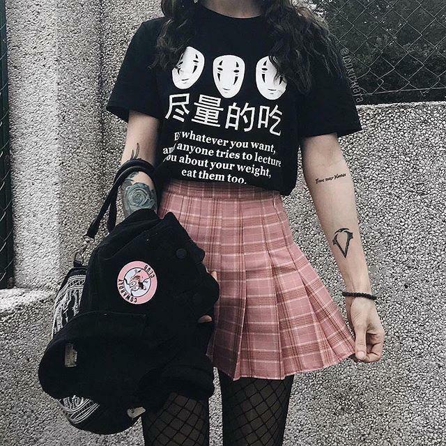 Y2K Grunge Summer Outfit - Retro 90s Fashion Baby Tee for Women