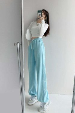Y2K Grunge Summer Outfits: Sweet Home Hearty Loose Sweatpants - Retro 90s Fashion for Women