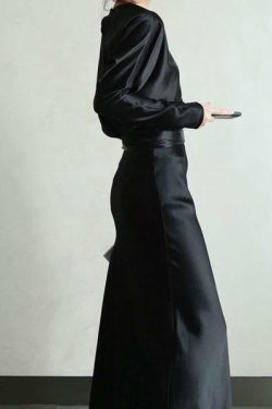 Y2K Grunge Summer Outfits: Trendy Batwing Sleeve Top & Bandage Side Split Skirt Set