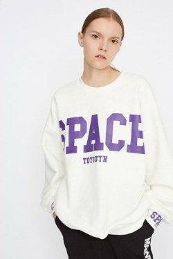 Y2K Grunge Summer Sweatshirt - 90s Retro Style, Pastel Goth, Y2K Club & Party Outfits