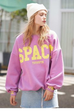 Y2K Grunge Summer Sweatshirt - 90s Retro Style, Pastel Goth, Y2K Club & Party Outfits