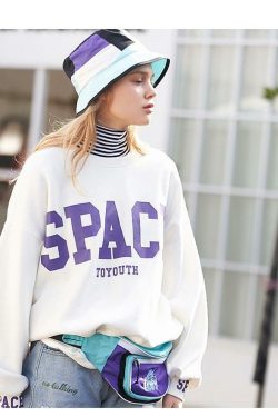 Y2K Grunge Summer Sweatshirt - 90s Retro Style, Pastel Goth, Y2K Club & Party Outfits