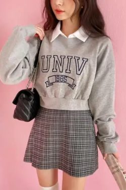 Y2K Grunge Summer Sweatshirt - Retro 90s Fashion, Pastel Goth, Y2K Club & Party Outfits