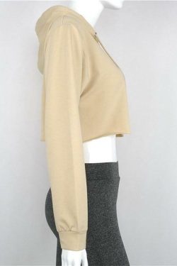 Y2K Grunge Super Cropped Hoodie - 90s Fashion, Retro Style, Y2K Summer Outfits, Gothic Y2K